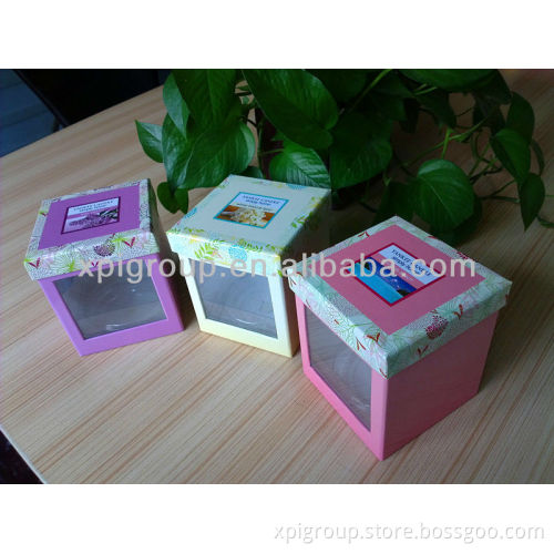 Printed Paper Gift Box with PVC window